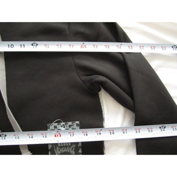 New Rebel Vengeance Embroidered Grim Reaper Skeleton Pullover Hoodie Sz S(NW177) - Picture 6 of 8